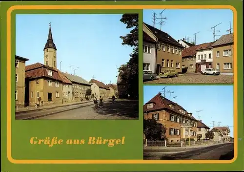 Ak Bürgel in Thüringen, Karl-Marx-Platz, Baderplatz, Eisenberger Straße