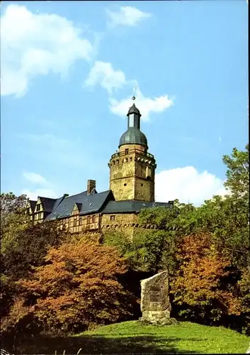 Ak Pansfelde Falkenstein im Harz, Burg Falkenstein, Eike von Repgow Stein