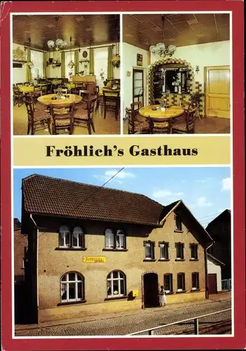 Ak Weißenborn in Thüringen, Fröhlichs Gasthaus, Speiseraum