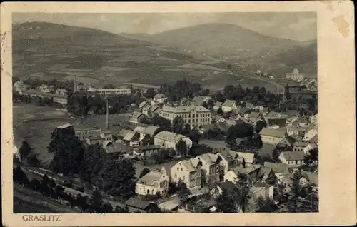 Ak Kraslice Graslitz Reg. Karlsbad, Gesamtansicht