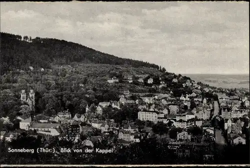 Ak Sonneberg in Thüringen, Blick von der Kappel, Ortsansicht