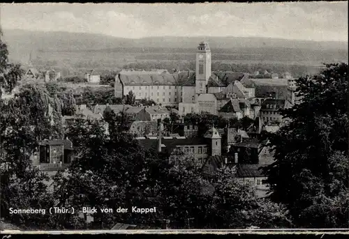 Ak Sonneberg in Thüringen, Blick von der Kappel, Ortsansicht