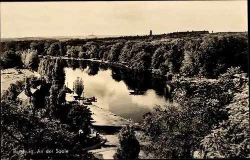 Ak Bernburg an der Saale, Motiv an der Saale