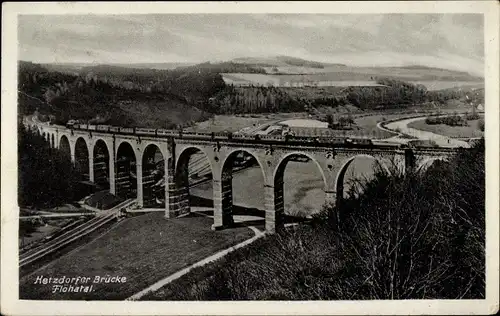 Ak Hetzdorf im Flöhatal Breitenau Oederan Sachsen, Hetzdorfer Brücke