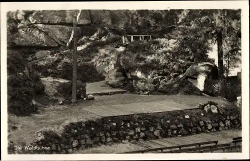 Ak Jonsdorf in der Oberlausitz Sachsen, Waldbühne