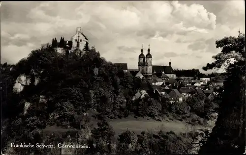 Ak Gößweinstein in Oberfranken, Fränkische Schweiz, Burg, Kirchtürme
