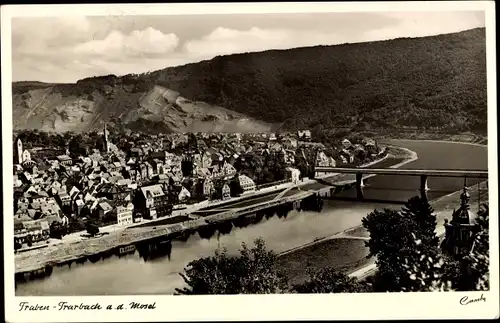 Ak Traben Trarbach an der Mosel, Ortsansicht, Brücke