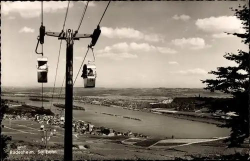 Ak Rüdesheim am Rhein, Seilbahn