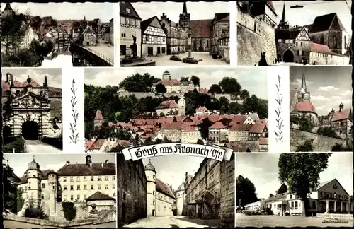 Ak Kronach in Oberfranken, Schützenhaus, Tor, Kirche, Teilansichten