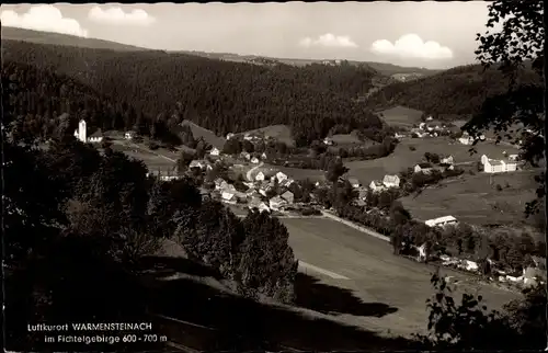 Ak Warmensteinach Oberfranken Bayern, Fichtelgebirge, Panorama