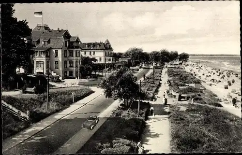 Ak Scharbeutz in Ostholstein, Promenade und Strand