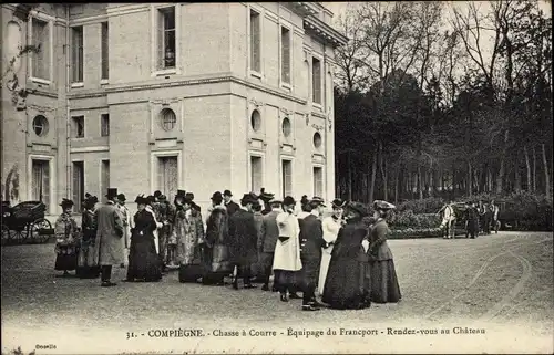 Ak Compiègne Oise, Jagd, Schloss