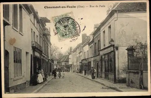 Ak Chaumont in Vexin Oise, Rue de Paris