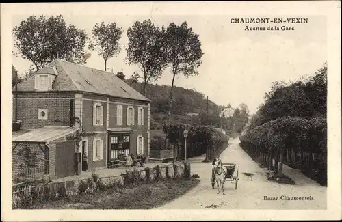 Ak Chaumont in Vexin Oise, Avenue de la Gare