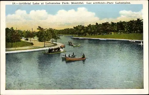 Ak Montreal Quebec Kanada, Lake of Lafontaine Park