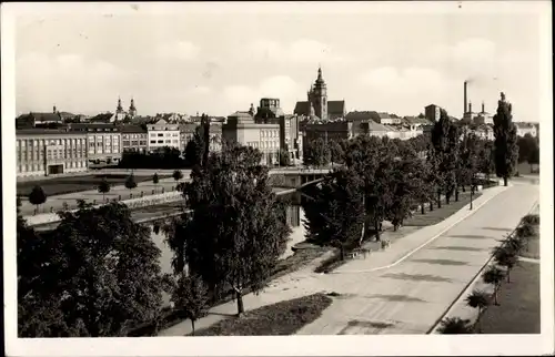 Ak Hradec Králové Königgrätz Stadt, Partie u Tysova mostu