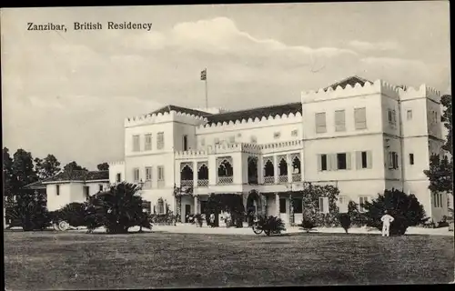 Ak Sansibar Tansania, britischer Wohnsitz