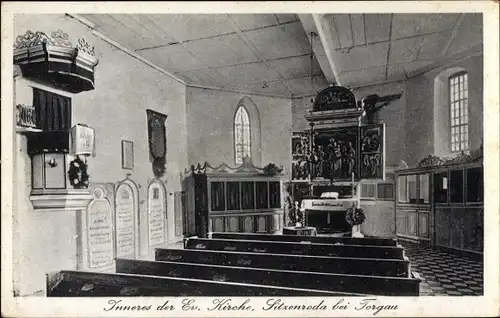 Ak Sitzenroda Schildau in Sachsen, Kircheninneres