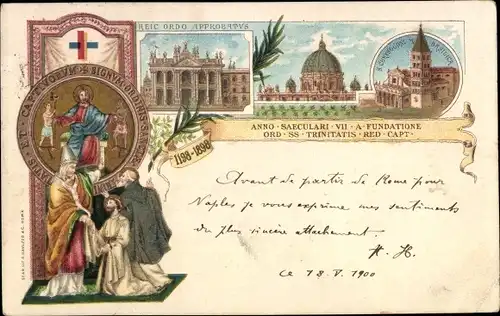 Litho Roma Rom Lazio, Basilica, Anno Saeculari VII A Fundatione