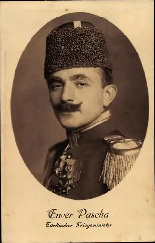 Ak Enver Pascha, Türkischer Kriegsminister, Portrait