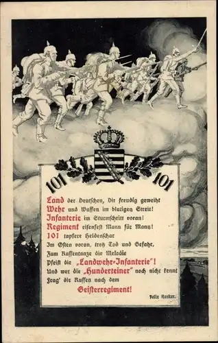Wappen Regiment Ak Geisterregiment, Landwehr Infanterie Regiment 101