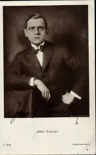 Ak Schauspieler Josef Ewaldt, Portrait, Autogramm