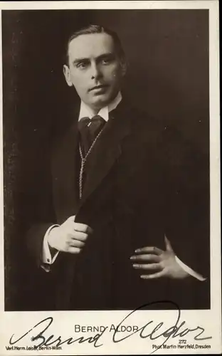 Ak Schauspieler Bernd Aldor, Der Weg ins Freie, Autogramm