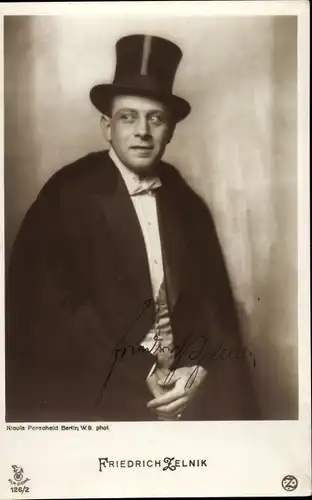 Ak Schauspieler und Regisseur Friedrich Zelnik, Portrait, Zigarette, RPH 126/1