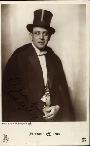 Ak Schauspieler und Regisseur Friedrich Zelnik, Portrait, Zigarette, RPH 126/1