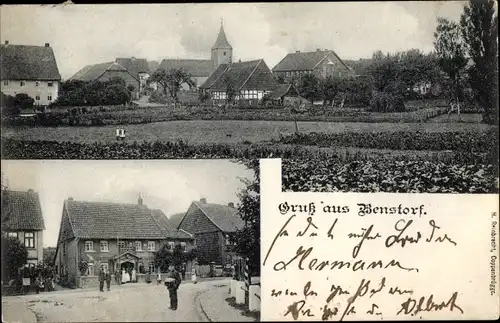 Ak Benstorf Salzhemmendorf Niedersachsen, Blick auf den Ort, Straßenpartie