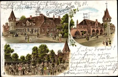 Litho Hannover in Niedersachsen, Restaurant Döhrener Turm, Saal, Garten