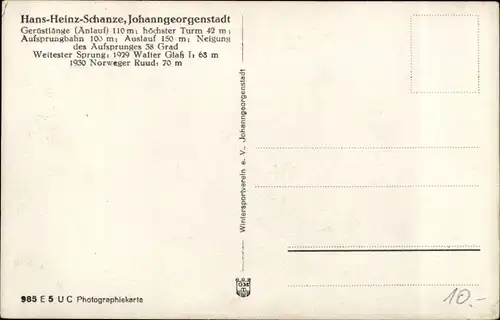 Ak Johanngeorgenstadt im Erzgebirge, Hans Heinz Schanze, Norwegischer Skispringer Ruud