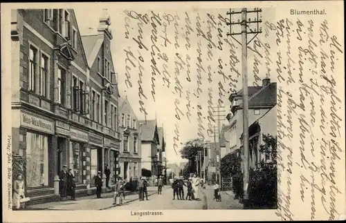 Ak Blumenthal Bremen, Langestraße, Geschäfte