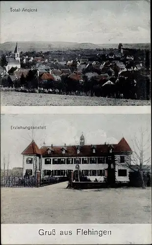 Ak Flehingen in Baden, Erziehungsanstalt, Totalansicht