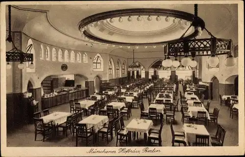 Ak Berlin Kreuzberg, Münchener Hofbräuhaus, Europahaus, Innenansicht