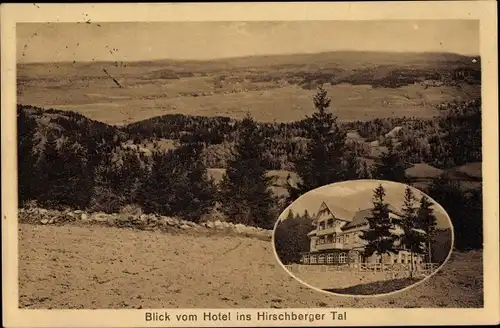 Ak Jelenia Góra Hirschberg Riesengebirge Schlesien, Hotel Hainbergshöh, Hirschberger Tal