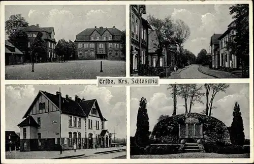 Ak Erfde in Schleswig Holstein, Ortsansichten, Denkmal