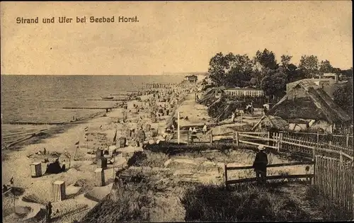 Ak Niechorze Seebad Horst in Pommern, Strand und Ufer