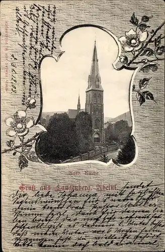 Passepartout Ak Langenberg in Westfalen, Katholische Kirche