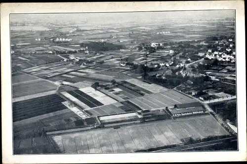 Ak Halstenbek Schleswig Holstein, Forstbaumschulen Firma H. H. Pein, Fliegeraufnahme von Zeppelin
