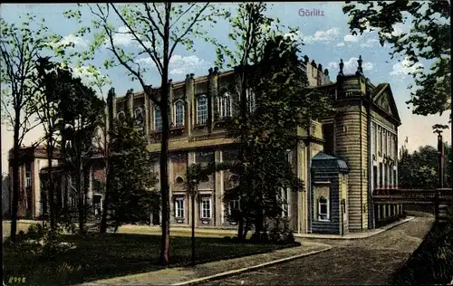 Ak Görlitz in der Lausitz, Blick auf ein Gebäude