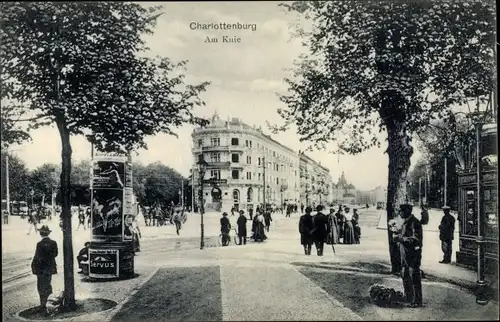 Ak Berlin Charlottenburg, Am Knie, Litfaßsäule