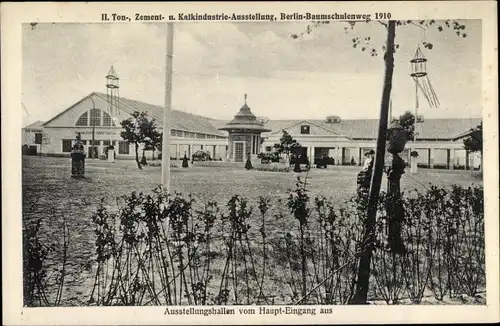 Ak Berlin Treptow Baumschulenweg, II. Ton Zement und Kalkindustrie Ausstellung 1910, Haupteingang