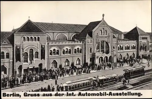 Ak Berlin, Internationale Automobil Ausstellung, Straßenbahnen