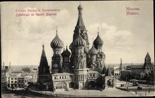 Ak Moskau Russland, Cathedrale de Vassili Blajenoi