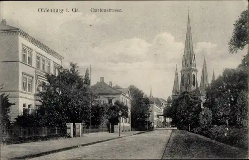 Ak Oldenburg in Niedersachsen, Gartenstraße, Kirche