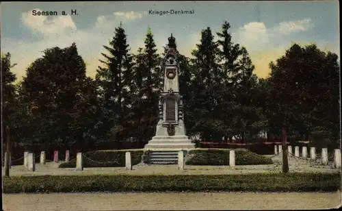 Ak Seesen in Niedersachsen, Krieger Denkmal