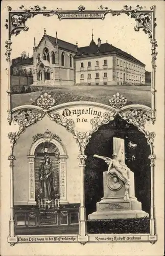 Ak Mayerling Alland in Niederösterreich, Karmelitenkloster, Mater Dolorosa, Klosterkirche