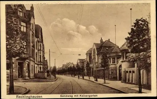 Ak Recklinghausen im Ruhrgebiet, Sandweg, Kaisergarten