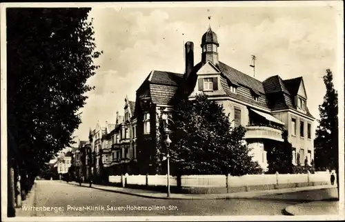 Ak Wittenberge an der Elbe, Privatklinik Sauer, Hohenzollernstraße